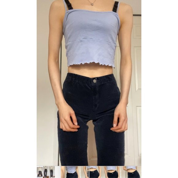 Brandy Melville crop tank top in baby blue - Picture 2 of 2